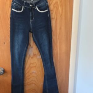 BAMBOO Dark Blue Boot Cut Jeans